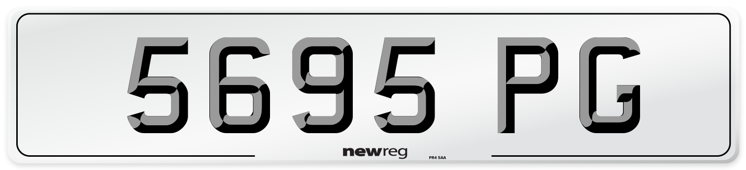 5695 PG Number Plate from New Reg